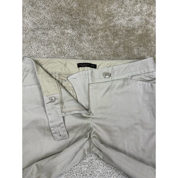 The Limited Sz 10 Drew Fit Cuffed Ankle Length Pants Beige Straight Leg B138 - Picture 4 of 16